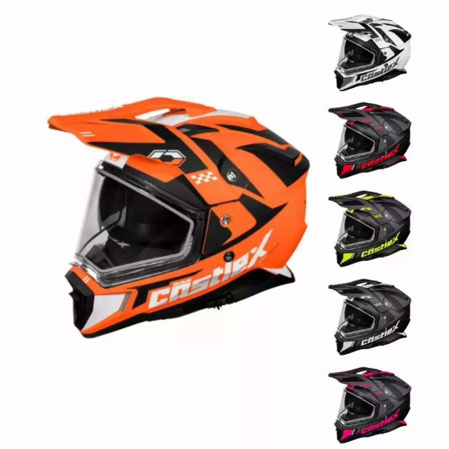 Snowmobile Helmets * | Castle X Snowmobile Mens Cx200 Wrath Electric Dual Sport Helmet