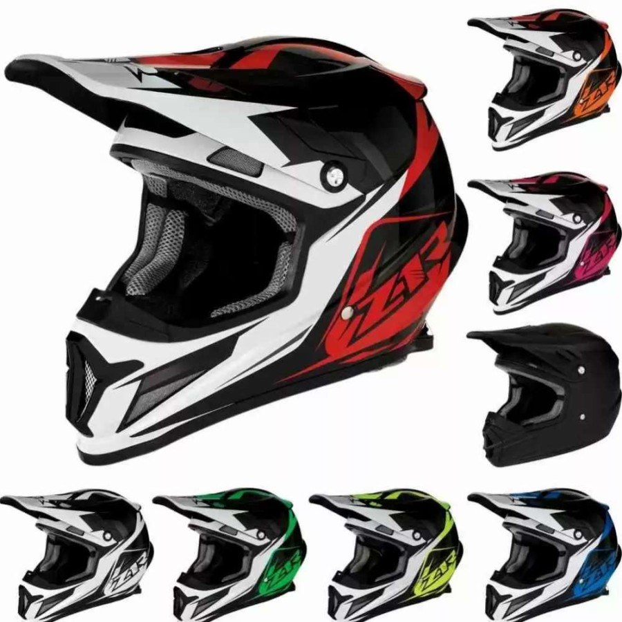 Snowmobile Helmets * | Z1R Rise Ascend Youth Motocross Helmets Black