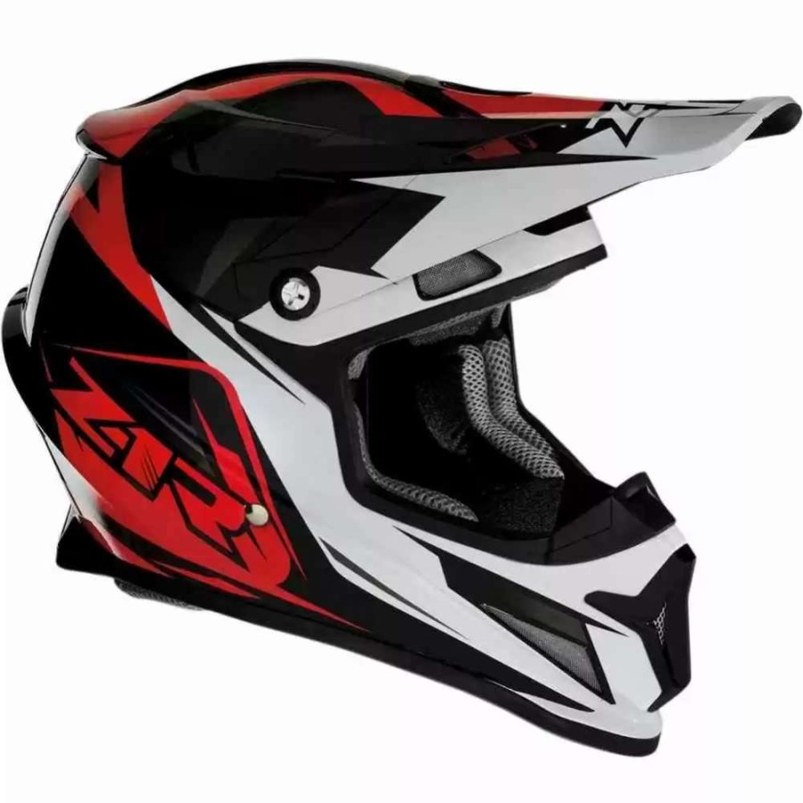 Snowmobile Helmets * | Z1R Rise Ascend Youth Motocross Helmets Black