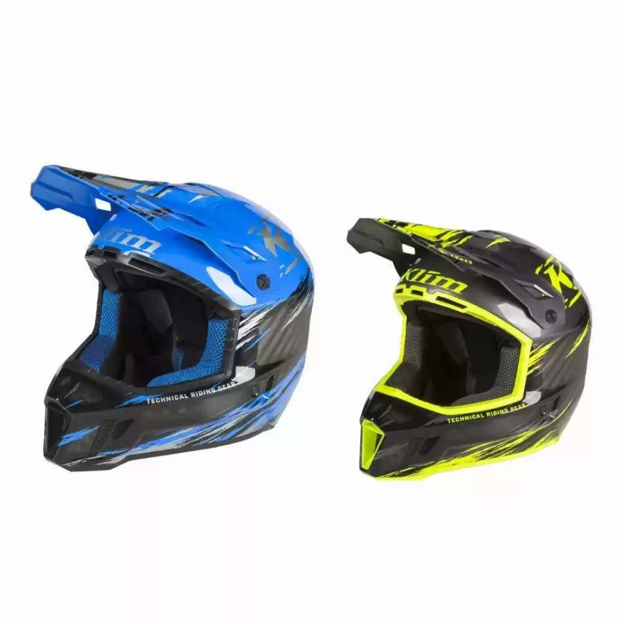 Snowmobile Helmets * | Klim F3 Carbon Pro Ece Mens Snowmobile Thrashed Helmet