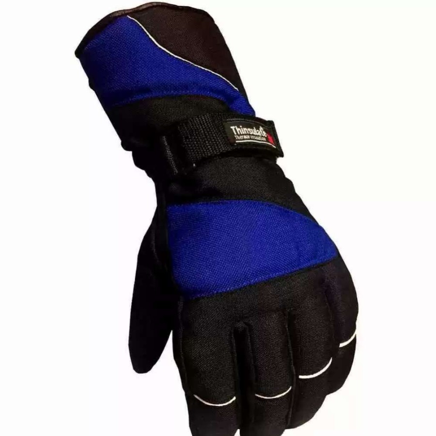 Snowmobile Gloves * | Generic 3M Thinsulate Hipora Lined Waterproof Thermal Insulation Gloves Blue Medium