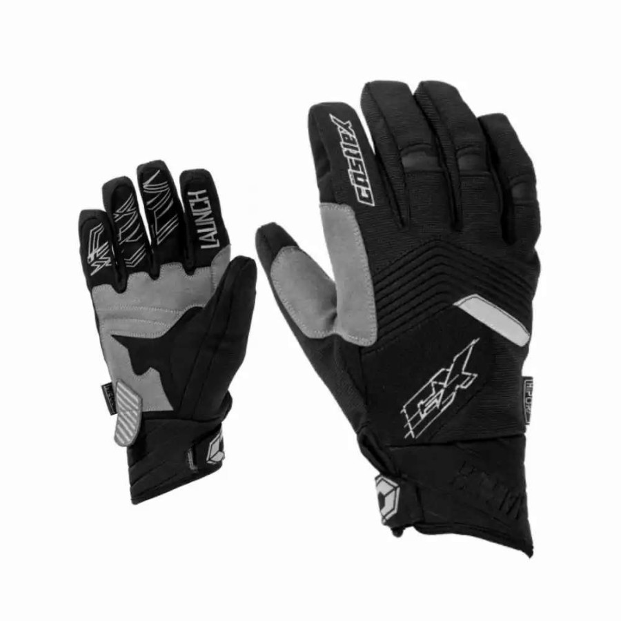 Snowmobile Gloves * | Castle Mens Launch Black Gloves