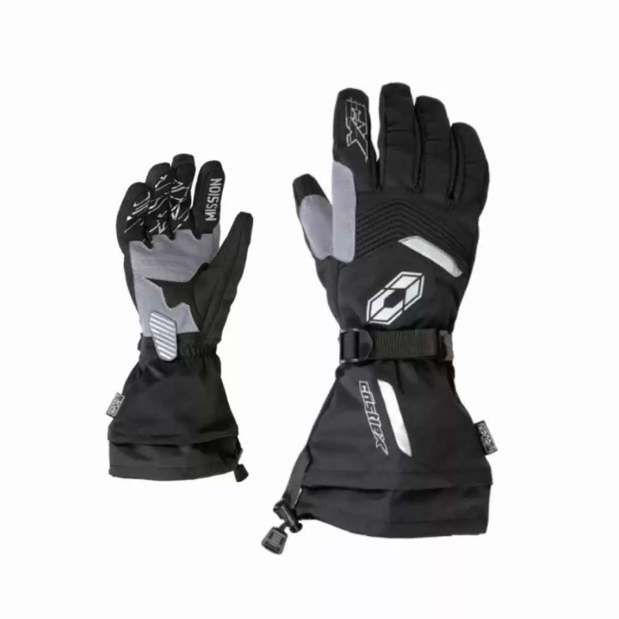 Snowmobile Gloves * | Castle Mens Mission Black Gloves