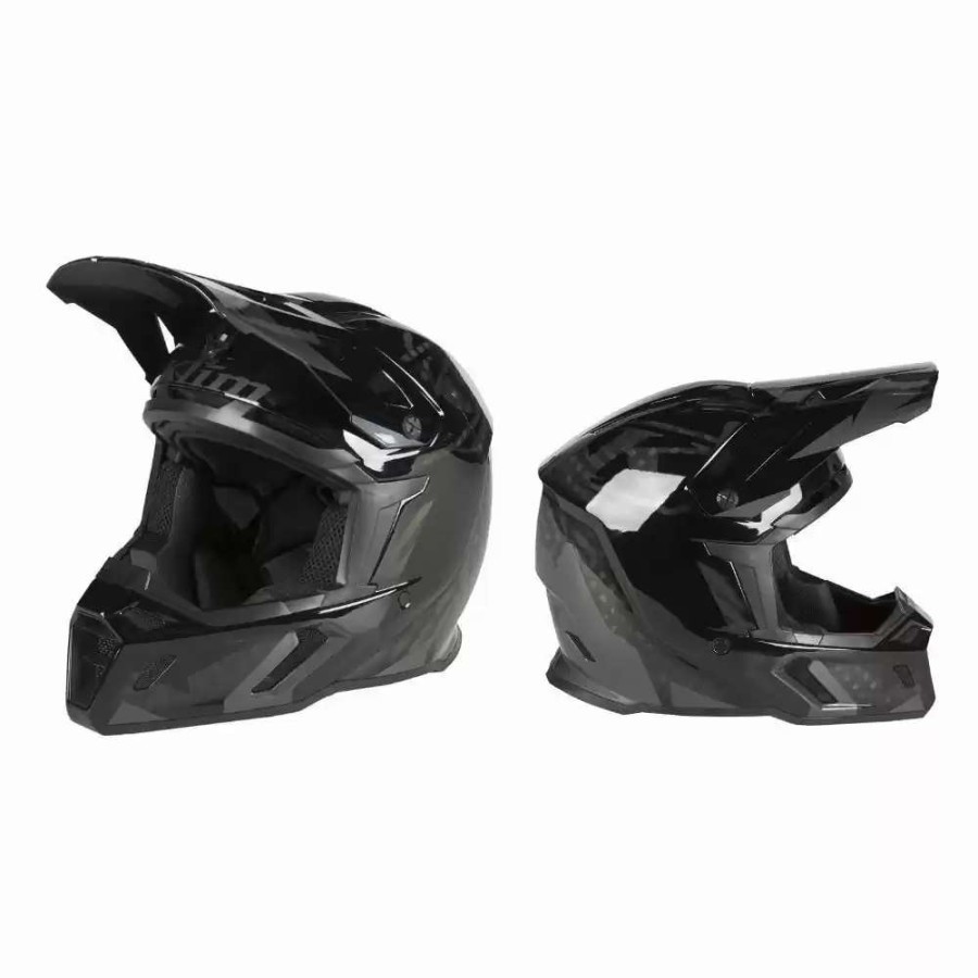 Snowmobile Helmets * | Klim F5 Series Ece Mens Snowmobile Amp Black-Asphalt Helmet