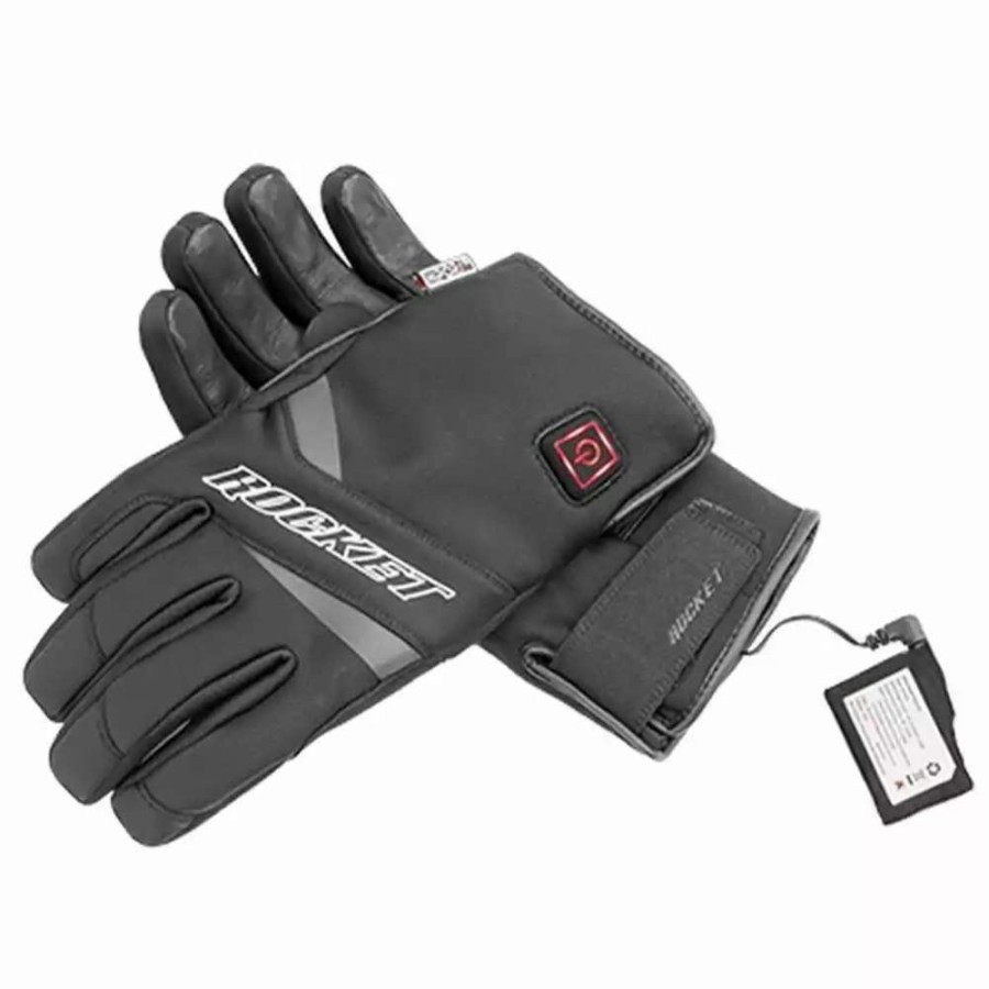 Snowmobile Gloves * | Joe Rocket Snowgear Rocket Burner Heated Lite Mens Snowmobile Gloves Black