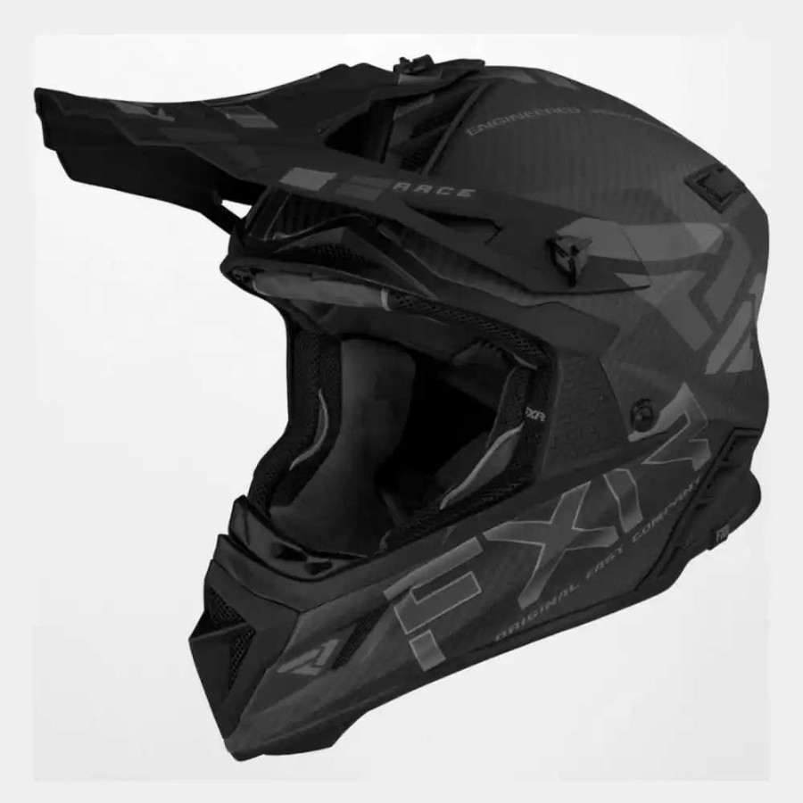 Snowmobile Helmets * | Fxr Mens Helium Carbon Alloy Helmet With Fidlock