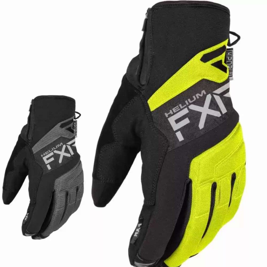 Snowmobile Gloves * | Fxr Racing F20 Helium Mens Snowmobile Gloves Hi-Vis/Black