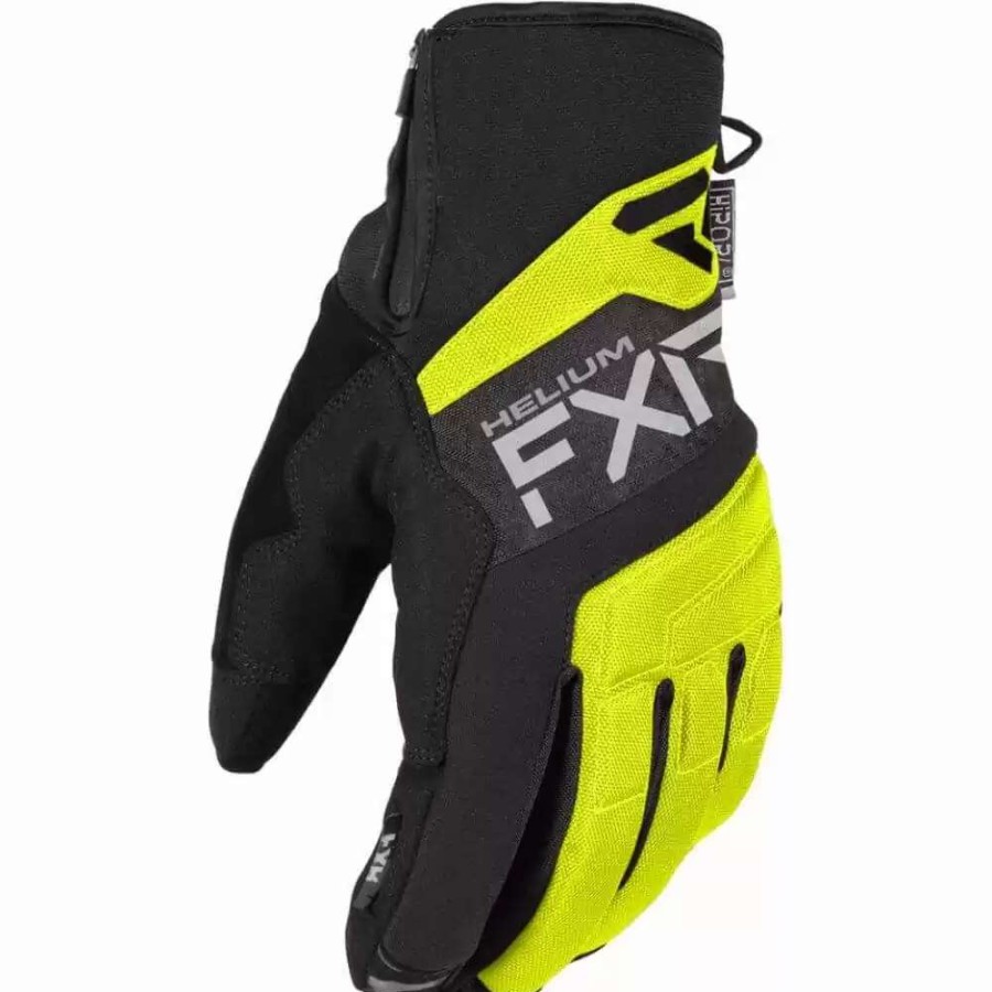 Snowmobile Gloves * | Fxr Racing F20 Helium Mens Snowmobile Gloves Hi-Vis/Black