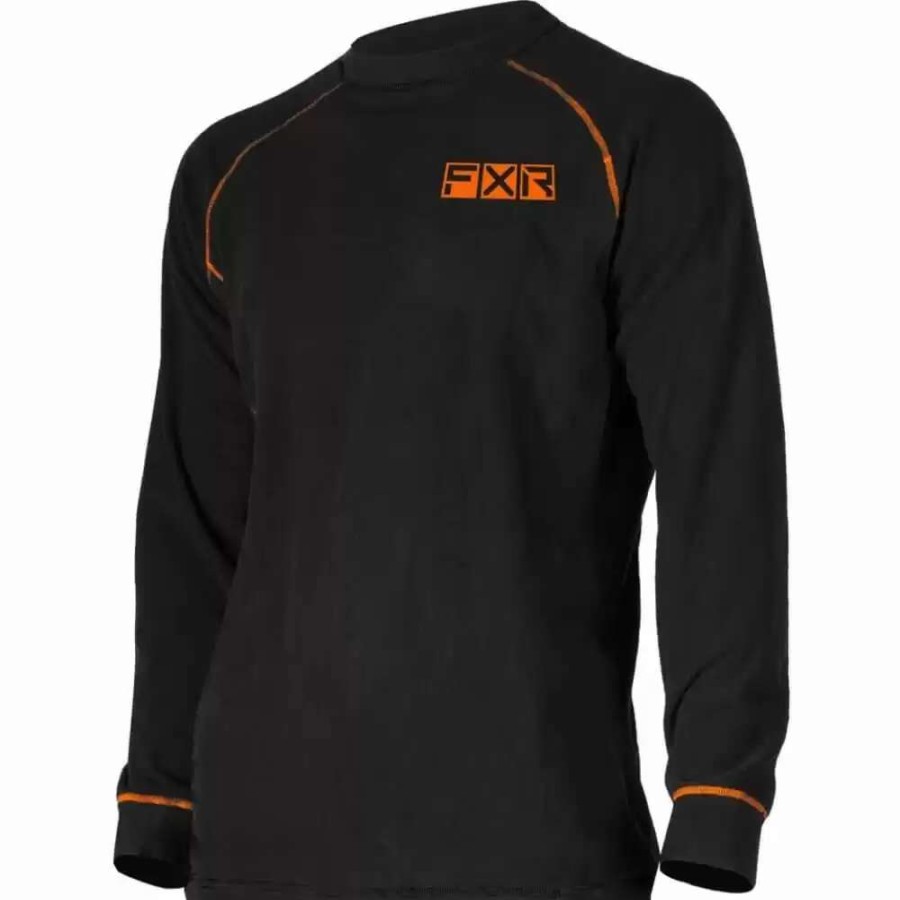 Accessories * | Fxr Racing F20 Pyro Thermal Mens Snowmobile Long Sleeve Jersey Black/Orange