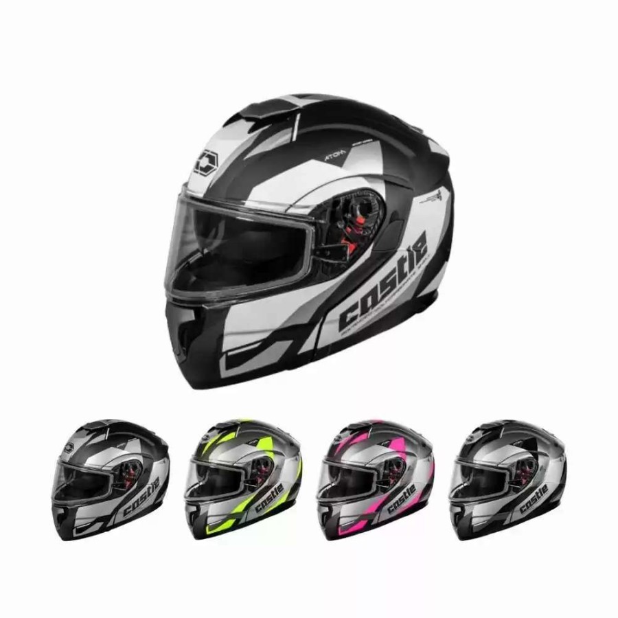 Snowmobile Helmets * | Castle X Mens Atom Sv Transcend Snowmobile Helmets