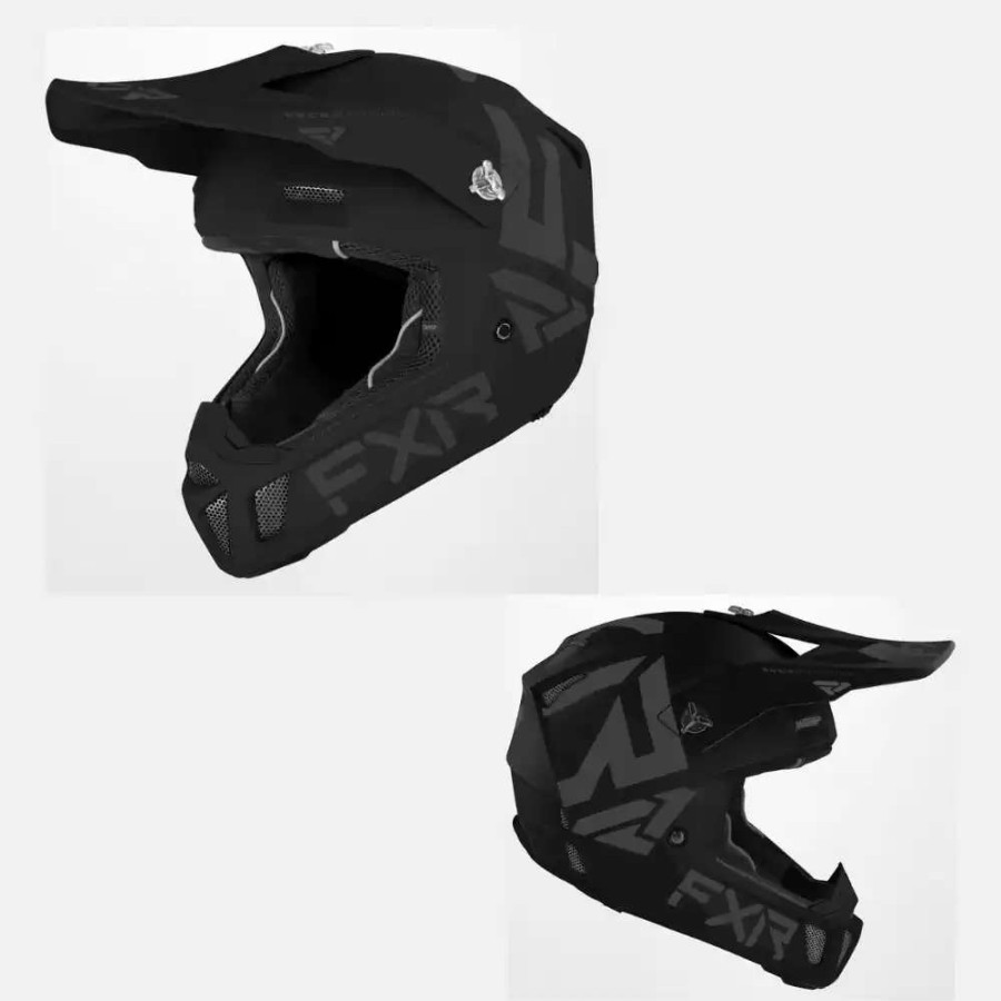 Snowmobile Helmets * | Fxr Racing Clutch Cx Mens Snowmobile Black Ops Helmet