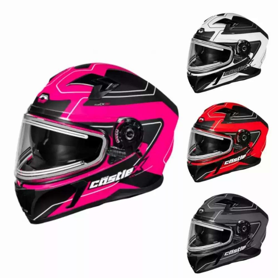 Snowmobile Helmets * | Castle X Snowmobile Mens Cx390 Atlas Electric Helmets