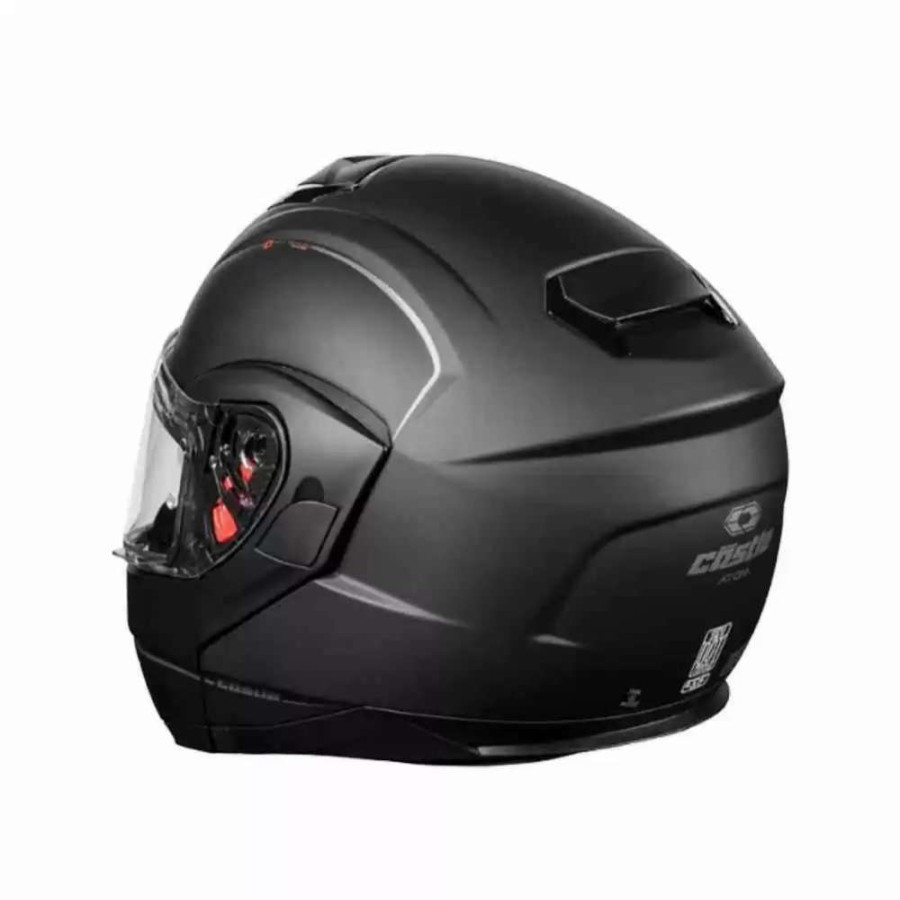 Snowmobile Helmets * | Castle X Atom Sv Solid Electric Mens Snowmobile Helmets Matte Black