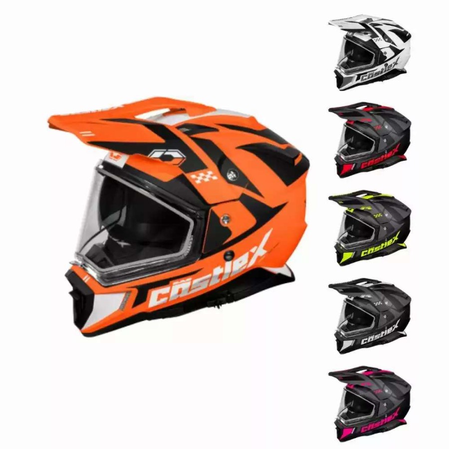 Snowmobile Helmets * | Castle Snowmobile Mens Cx200 Wrath Dual Sport Helmet