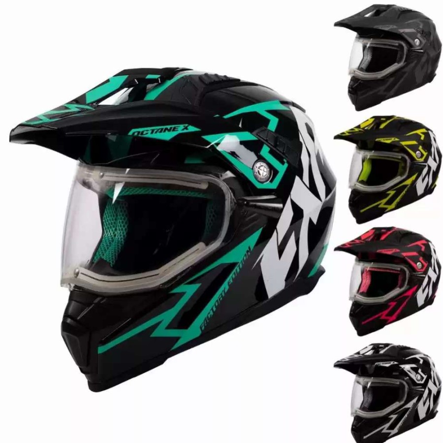 Snowmobile Helmets * | Fxr Racing F20 Octane X Deviant Electric Shield Mens Snowmobile Helmet