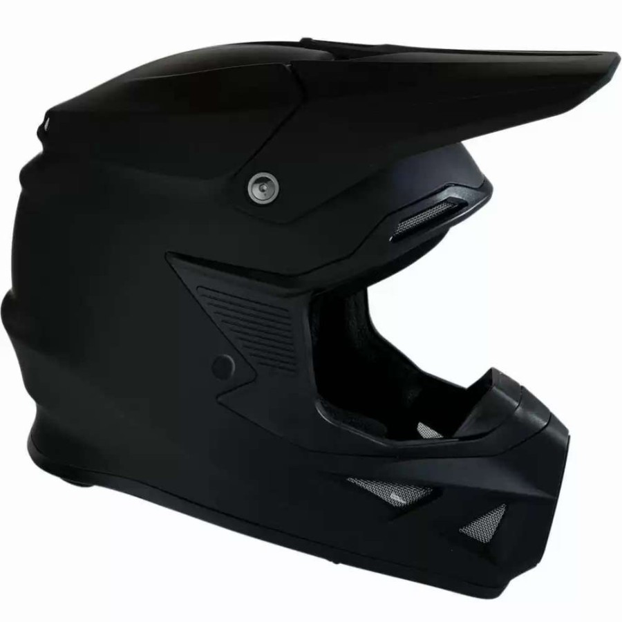 Snowmobile Helmets * | Z1R F.I. Solid Offroad Mens Motocross Helmets Matte Black