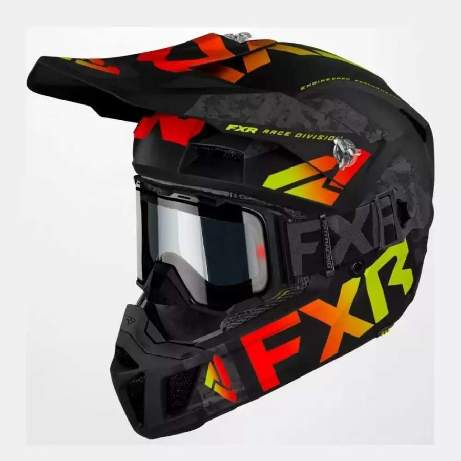 Snowmobile Helmets * | Fxr Mens Clutch Cold Stop Qrs Electric Helmet