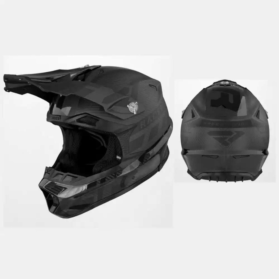 Snowmobile Helmets * | Fxr Mens Blade Carbon Black Ops Helmet