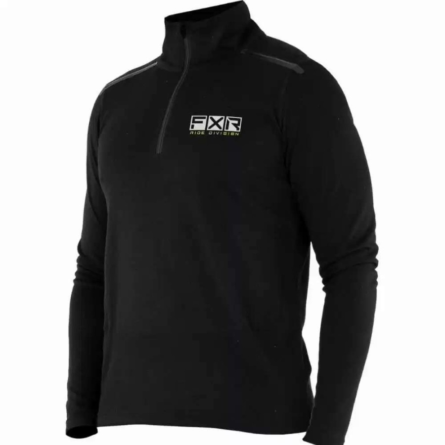 Accessories * | Fxr Racing F20 Endeavor 1/4 Mens Long Sleeve Zip Jersey Black