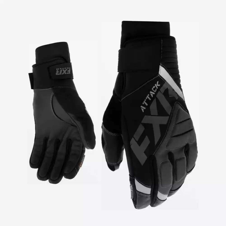 Snowmobile Gloves * | Fxr Mens Attack Lite Snowmobile Black Glove