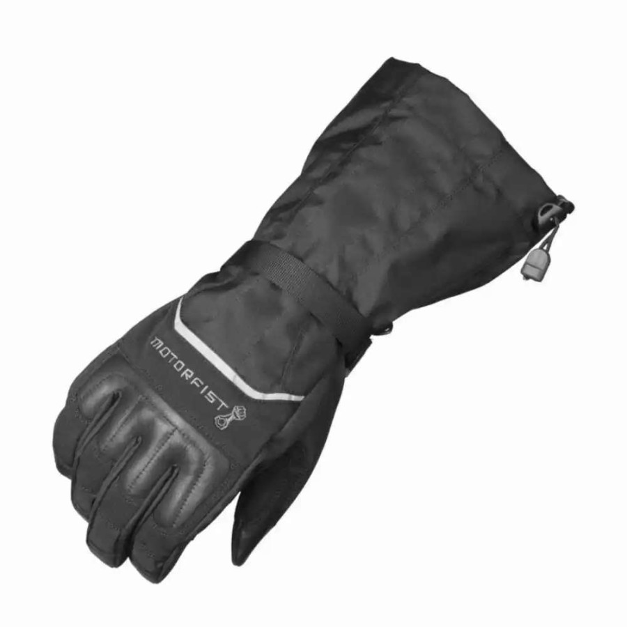 Snowmobile Gloves * | Motorfist Valkyrie Mens Snowmobile Black Gloves