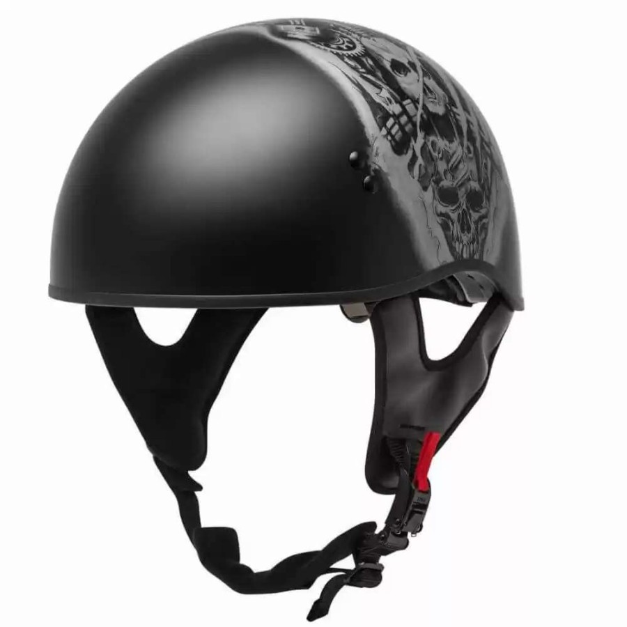 Snowmobile Helmets * | Gmax Hh-65 Naked Tormentor Helmet Matte Black/Silver