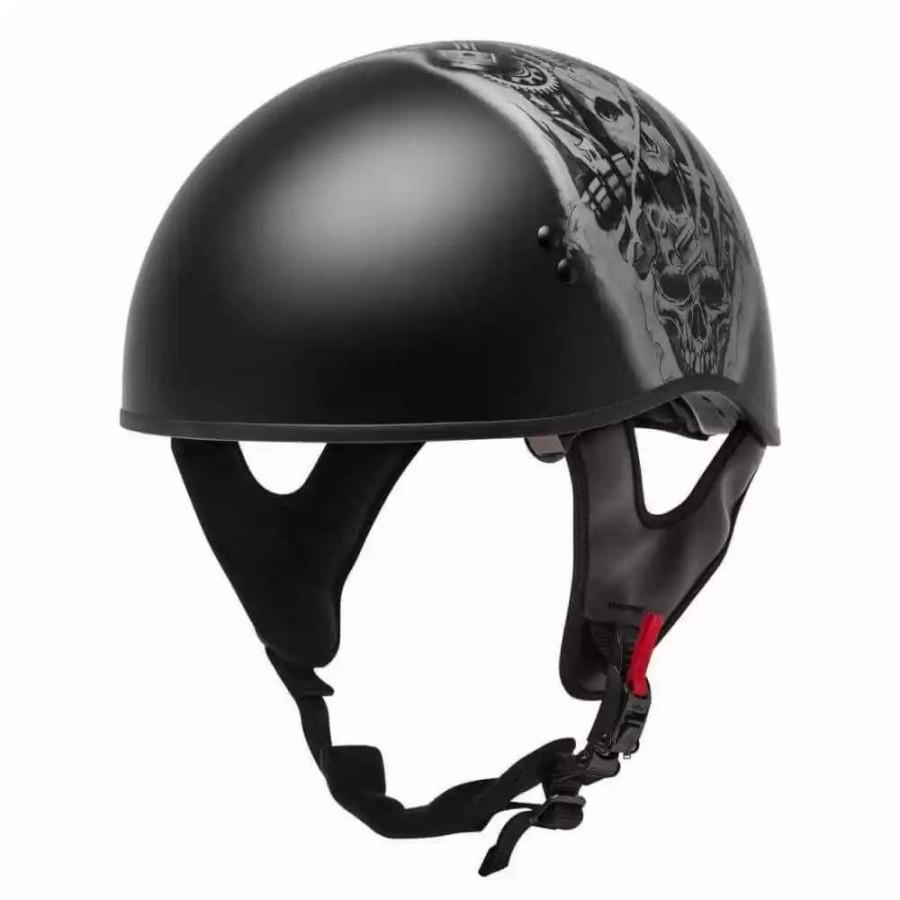 Snowmobile Helmets * | Gmax Hh-65 Naked Tormentor Helmet Matte Black/Silver