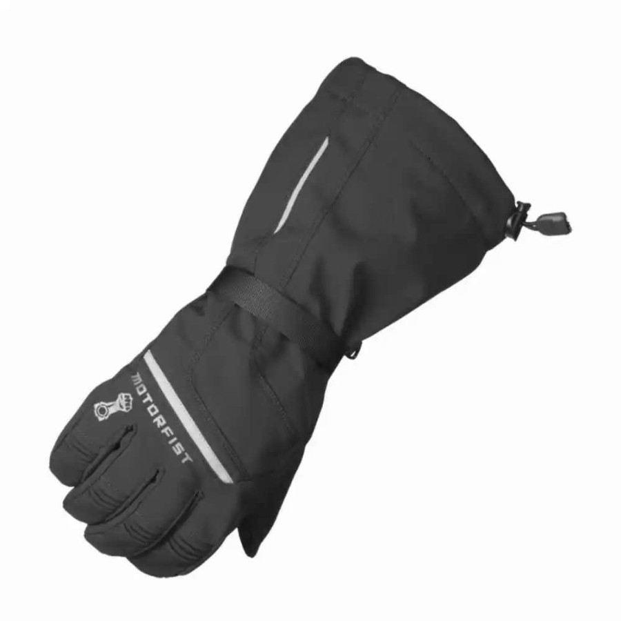 Snowmobile Gloves * | Motorfist Redline Mens Snowmobile Black Gloves