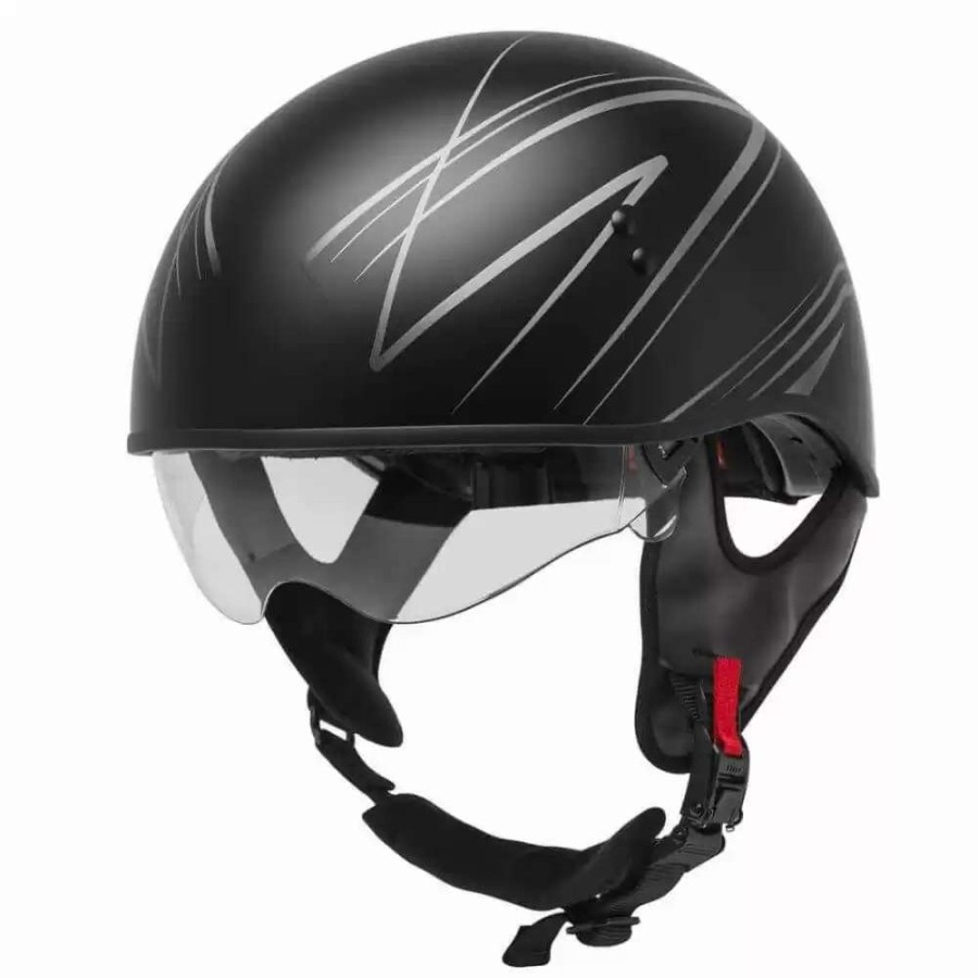 Snowmobile Helmets * | Gmax Hh-65 Naked Torque Helmet Matte Black/Silver