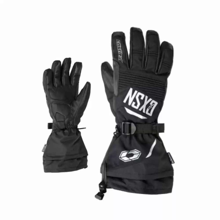 Snowmobile Gloves * | Castle Mens Rival Black Gloves