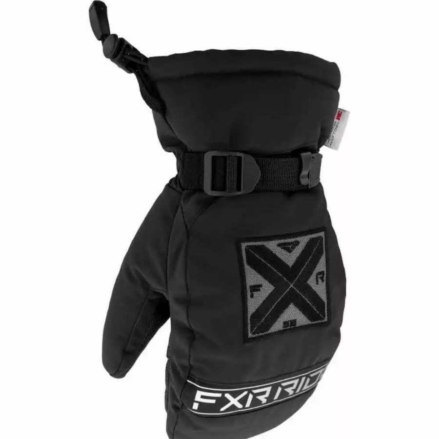 Snowmobile Gloves * | Fxr Racing F20 Chute Mens Snowmobile Mitt Black Ops