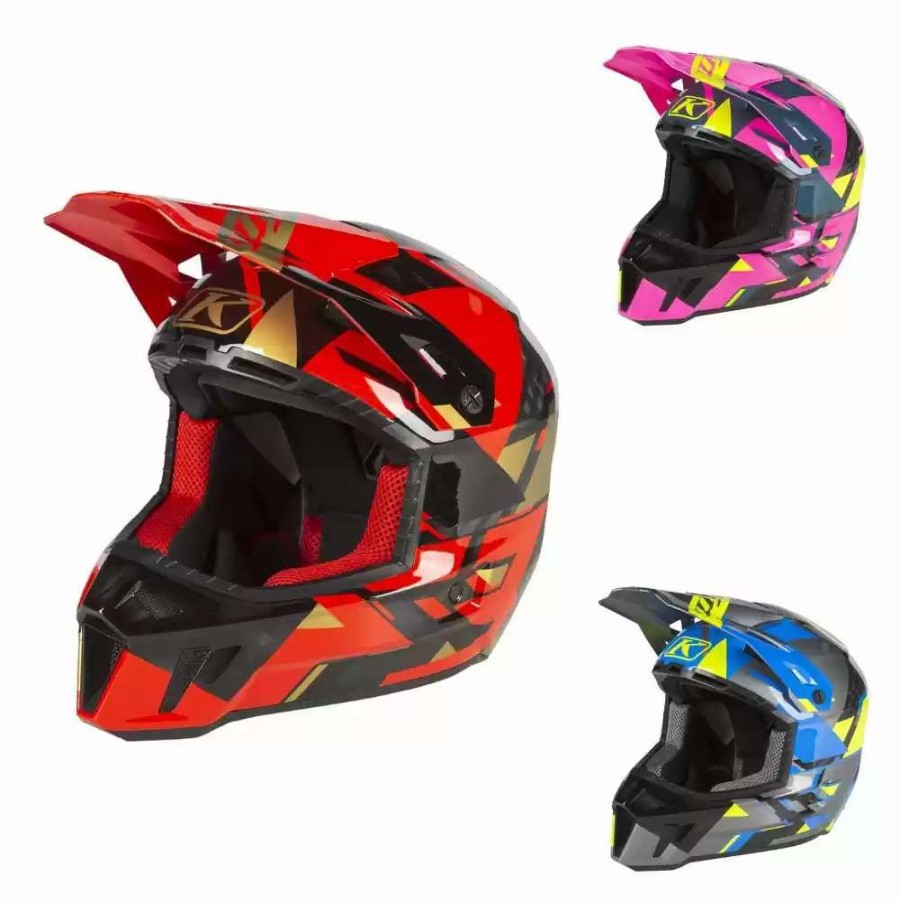 Snowmobile Helmets * | Klim F3 Carbon Ece Mens Snowmobile Raid Helmet