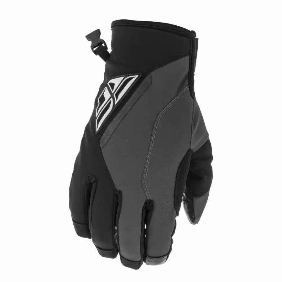 Snowmobile Gloves * | Fly Racing Title Black/Grey Mens Snowmobile Gloves