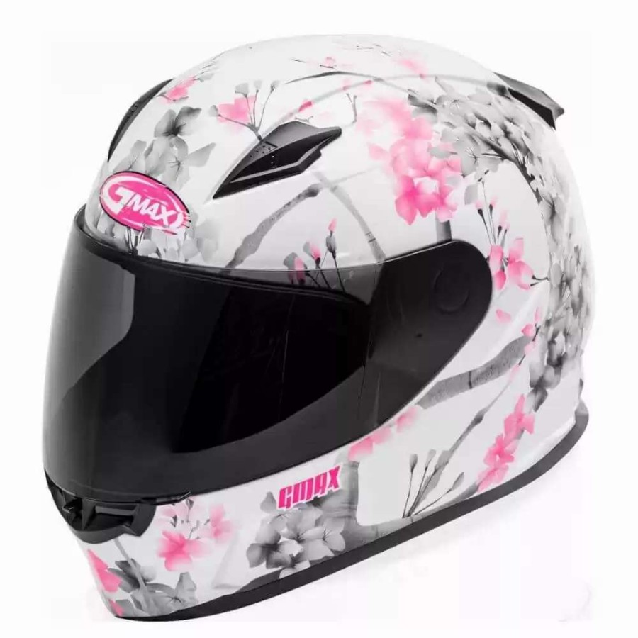 Snowmobile Helmets * | Gmax Ff-49 Full Face Blossom Helmet Matte Black/White/Grey