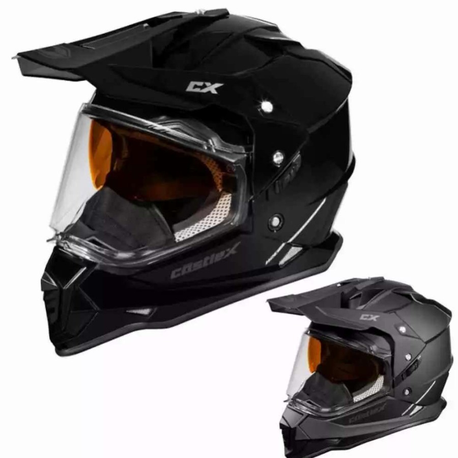 Snowmobile Helmets * | Castle X Mode Dual Sport Sv Solid Mens Snowmobile Helmets Matte Black