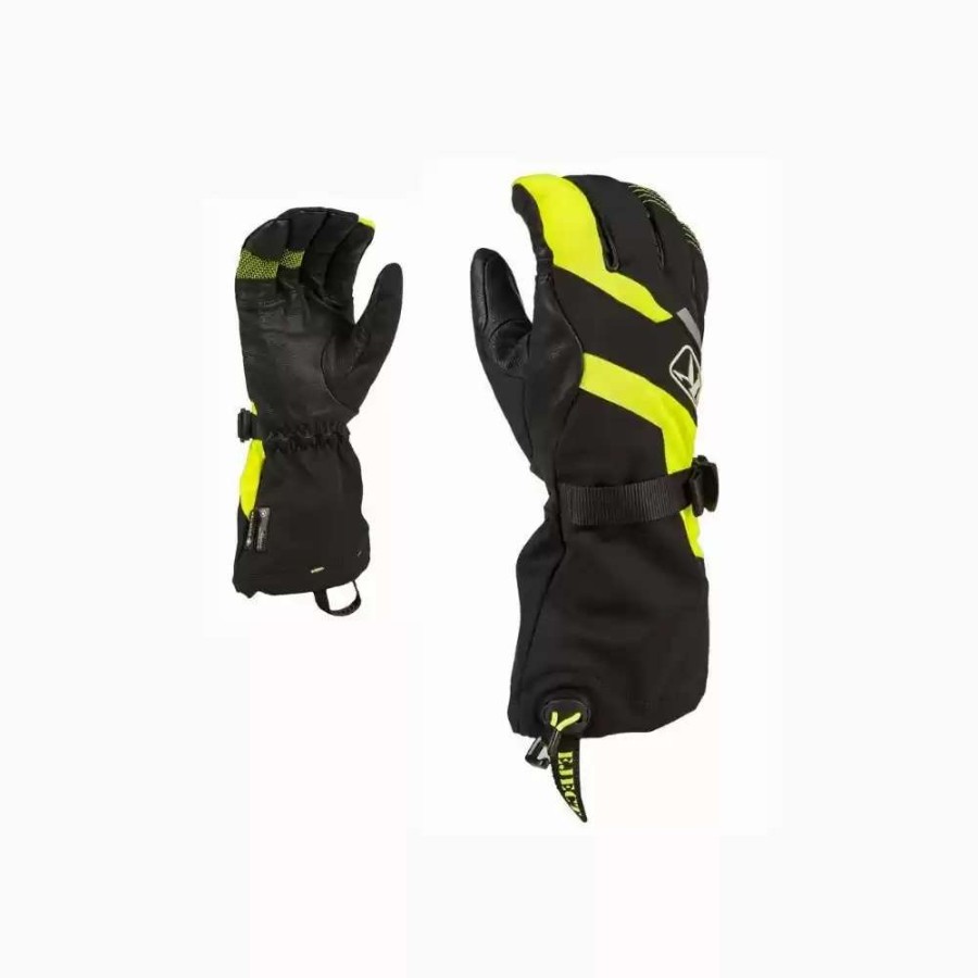 Snowmobile Gloves * | Klim Mens Powerxross Gauntlet Snowmobile Hi-Vis Glove