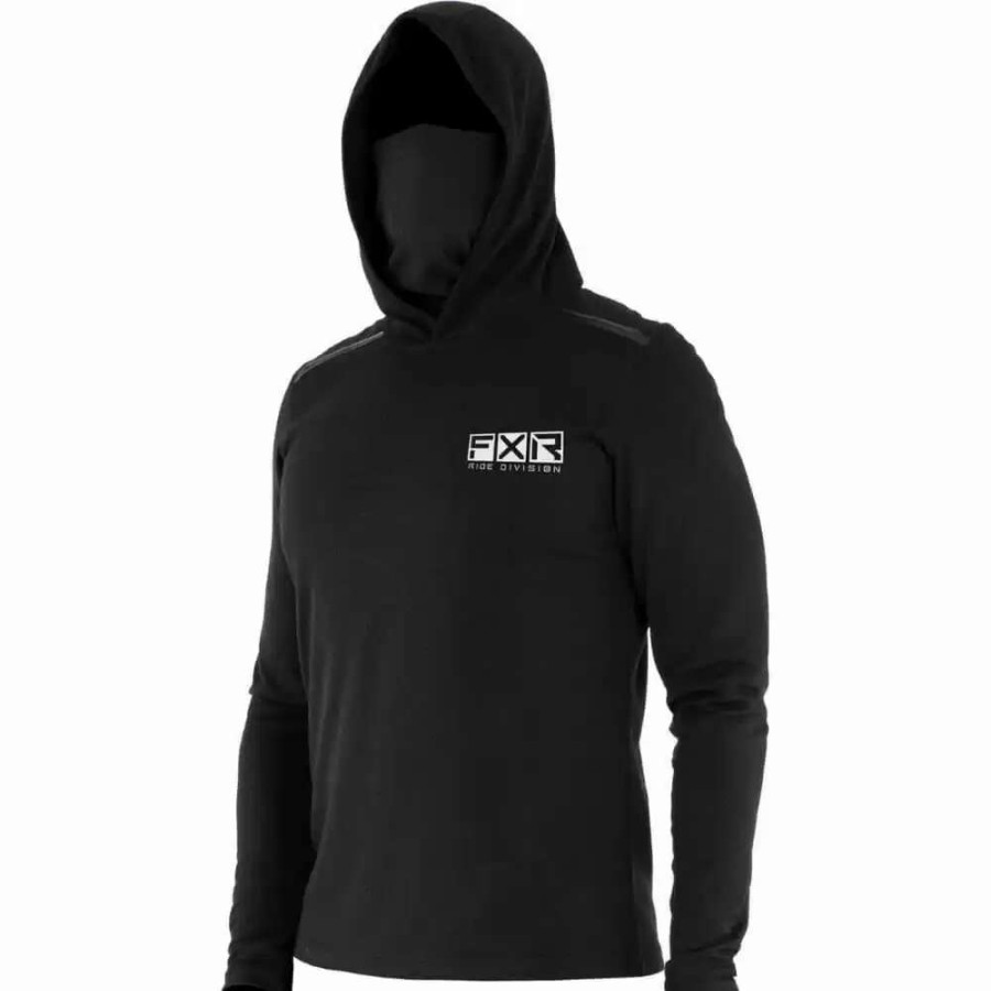 Accessories * | Fxr Racing F20 Endeavor Merino Mens Long Sleeve Hoodie Black