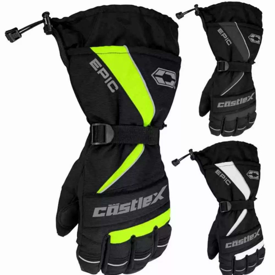 Snowmobile Gloves * | Castle X Epic Mens Snowmobile Gloves Gray