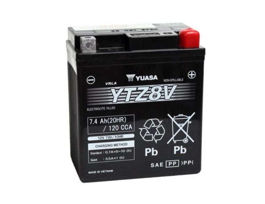 Motorcycle Batteries * | Yuasa Battery Maintenance Free Agm Factory Activated Ytz8V