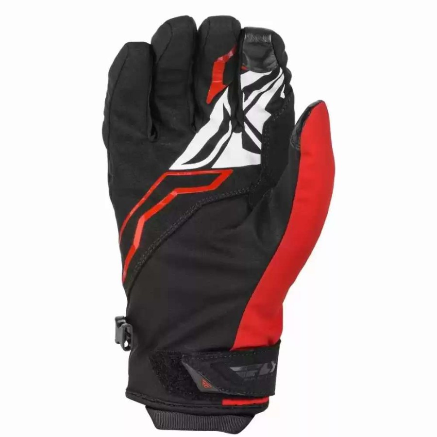 Snowmobile Gloves * | Fly Racing Title Mens Snowmobile Gloves Black/Red