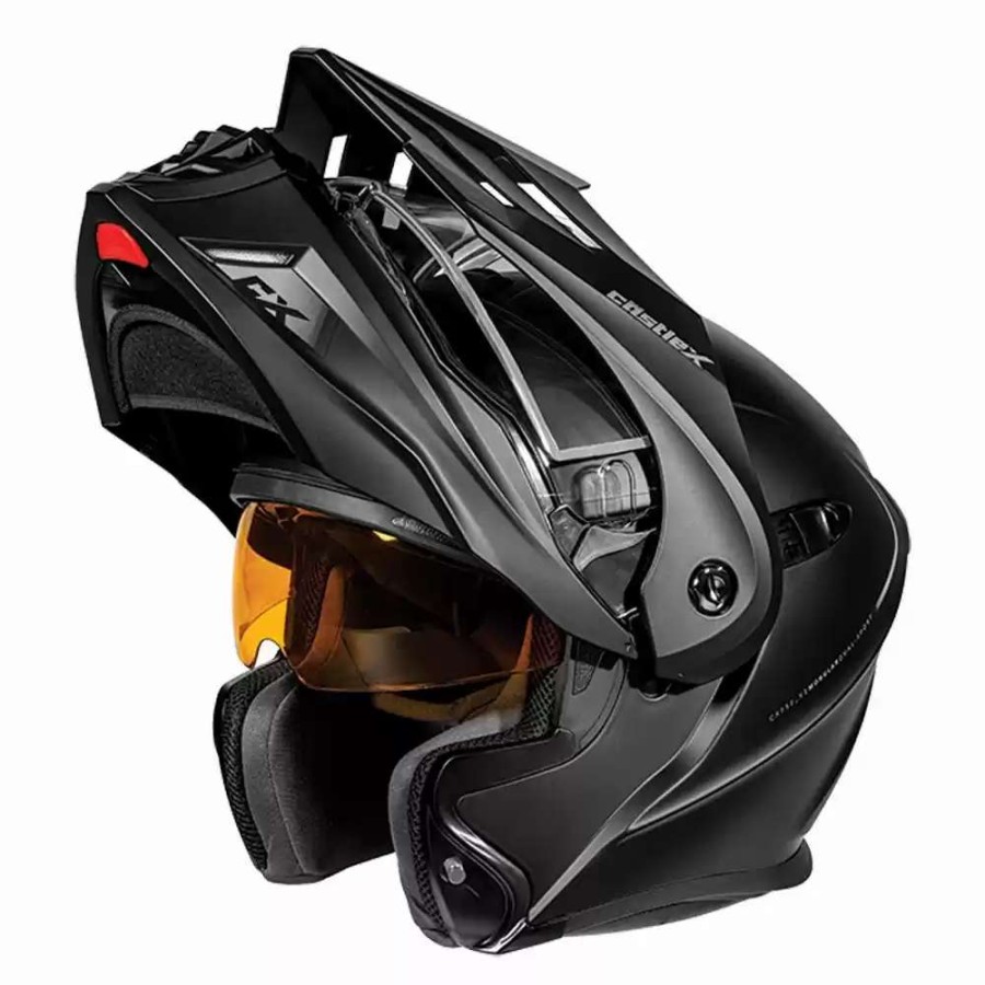 Snowmobile Helmets * | Castle X Snowmobile Mens Cx950 V2 Solid Matte Black Helmet